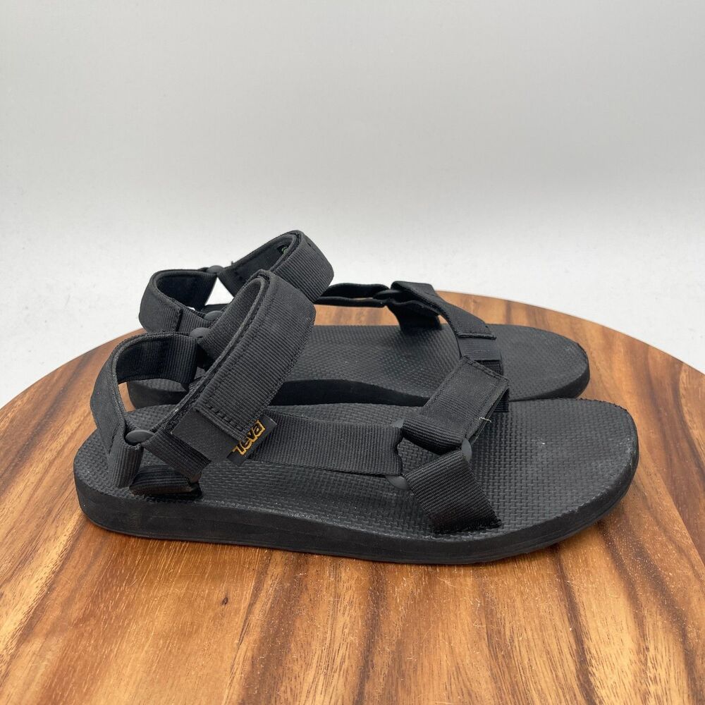 Teva Original Universal Sandals Mens Size 8 Black Classic Hiking Water Walking